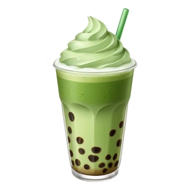 matcha latte with boba and ice without sticks and add a lil coffee  sticker