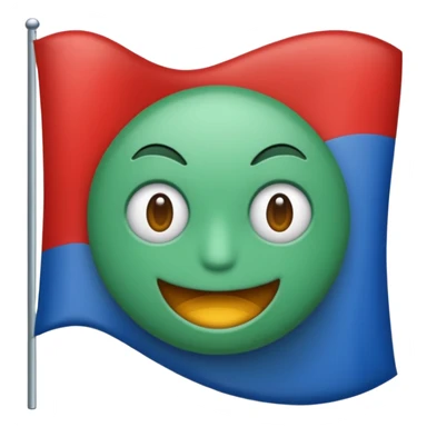 Зеленый сверху до середины синий снизу д  сиридины флаг с красным колесом в середине  sticker