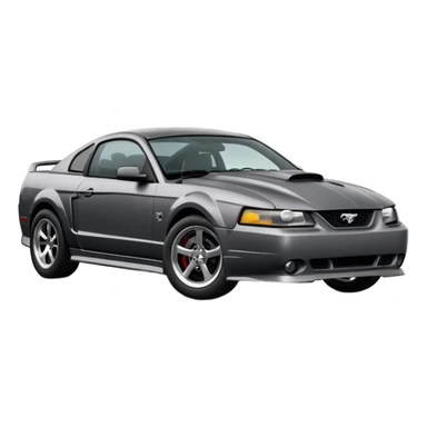 Dark Grey 2003 mustang gt emoji sticker