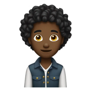 Garçon noir beau locs sticker