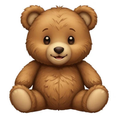 Create a playful and imaginative emoji scene featuring a teddy bear enjoying a cozy, cuddly moment. sticker