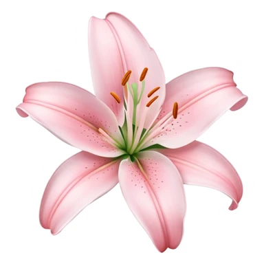 Lily flower light pink sticker