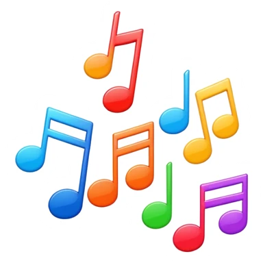 signos de musica de colores sticker