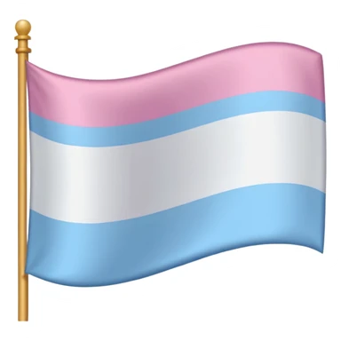 Flag with pink, light pink, white, light blue, white, light pink, and pink stripes sticker