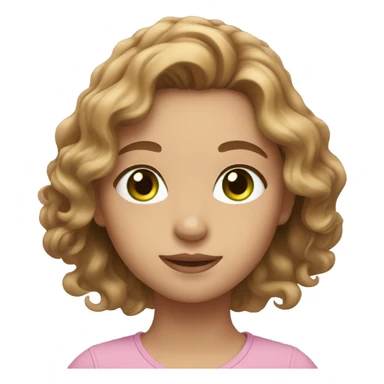 girl with light brown wavy hair and green eyes sticker