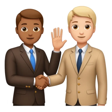 two people shaking hands contact icon sticker