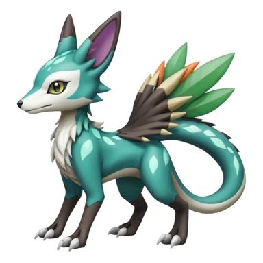 Meloetta-Cacomistl-Vernid-Trico-Sergal-Protogen-Primagen-Pokémon-Digimon-Fakémon-creature sticker