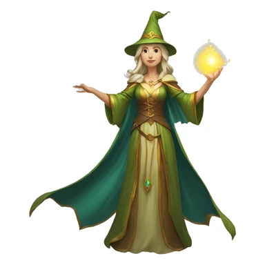 D&D Caucasian female noble wizard elf casting a spell  sticker
