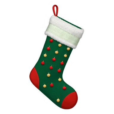 green red christmas stocking sticker