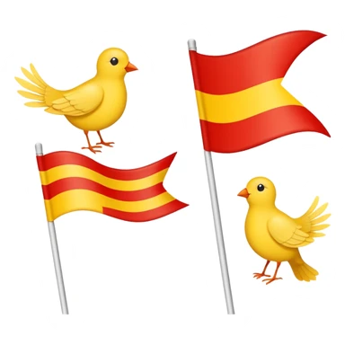 drapeau de Lorraine (fond jaune, une bande diagonale rouge dans laquelle se trouvent 3 silhouettes blanche d'oiseaux) sticker