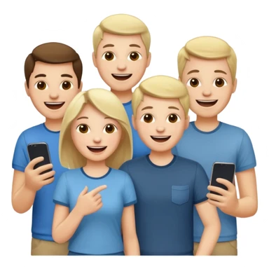 Happy laughing white people sticker