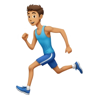 Skinny guy running very goofy  sticker
