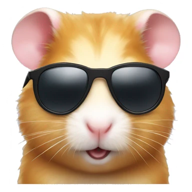 Hamster wearing sunglasses  sticker