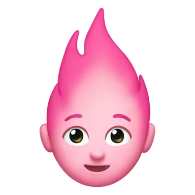 Fire emoji with baby pink hearts sticker