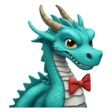 Dragon with a bow tie  sticker