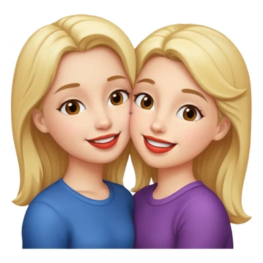 Girl kissing girl sticker