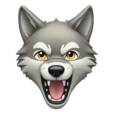 female wolf growling sticker