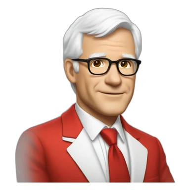 steve martin in a red suit sticker