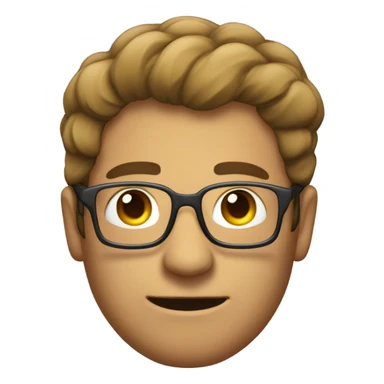 homme dégarni avec lunettes sticker