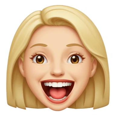 woman laugh her mouth wide open sticker