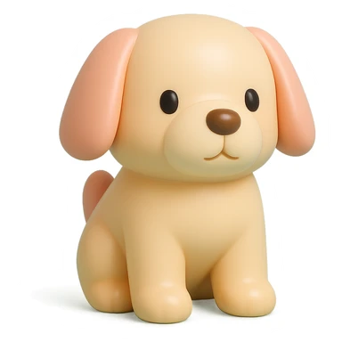               Transform {subject} into a soft vinyl figure with a smooth, glossy surface. The material should look slightly rubbery and tactile, with minimalistic curves and a matte-gloss hybrid finish. Use pastel or soft solid colors. The surface is seamless, with no visible textures or roughness. Studio lighting, vibrant background, clean, playful, designer toy aesthetic. {subject} = dog sticker