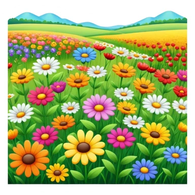 Flowers in afield sticker