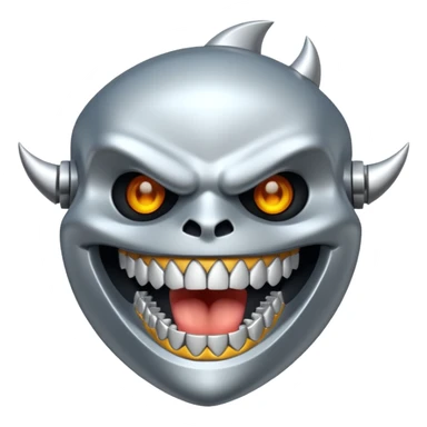 metallic jaw with teeth sticker