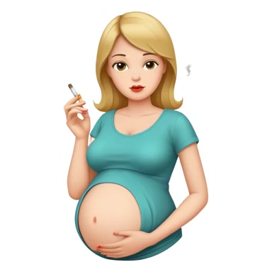 Pregnant woman smoking  sticker