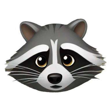 Raccoon hiding behind tree sticker