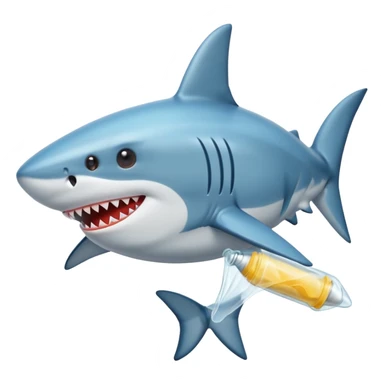 Shark with condom sticker