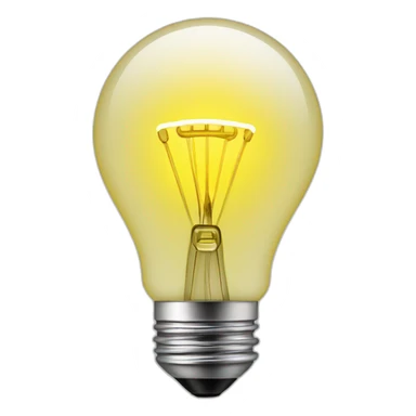 A yellow light bulb sticker