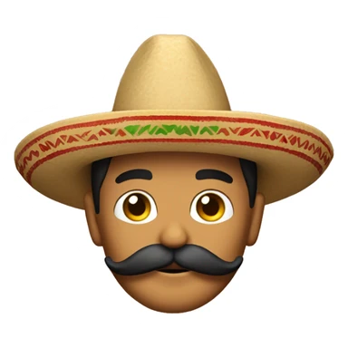 Mexican with a mustache and sombrero named Raphael  sticker