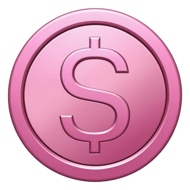 símbolo usd en color rosa con este código de color #FDD2EF sticker