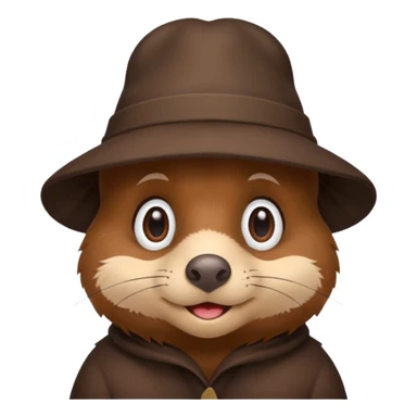 mole wearing a hat sticker