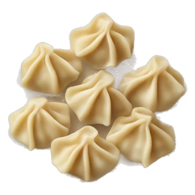 Plate of dumplings with a glass of champagne  sticker