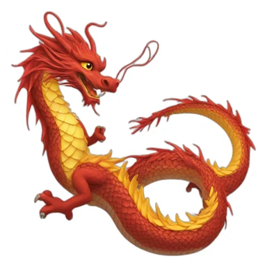 chinese dragon's tail sticker