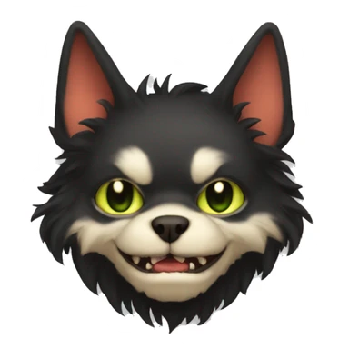 cat demon dog goblin sticker