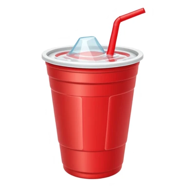 red solo cup with straw sticker