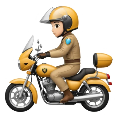 a motor bike rideng emoji sticker