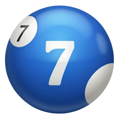 pull ball with the number 7 blue sticker