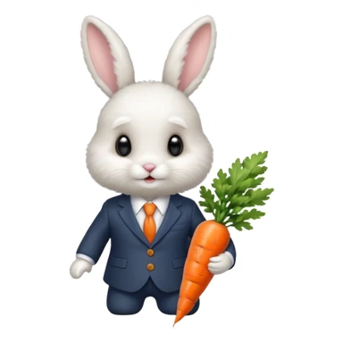 baby bunny in suit sticker