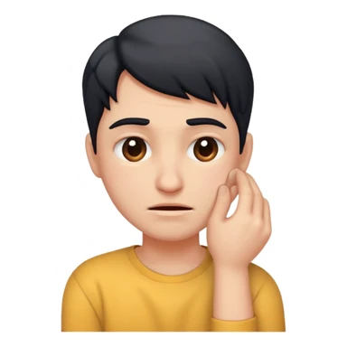 person with a hand on their shoulder, wincing sticker