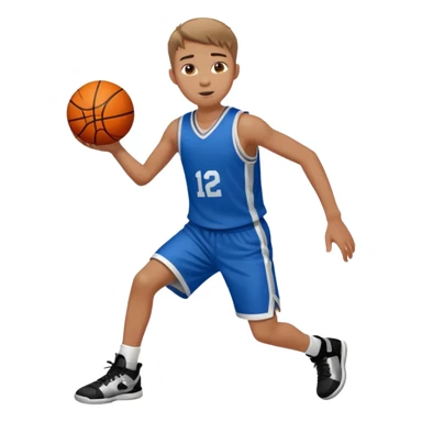 teen boy playing basketball sticker