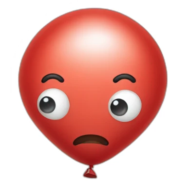 Red ballon with white eyes sticker