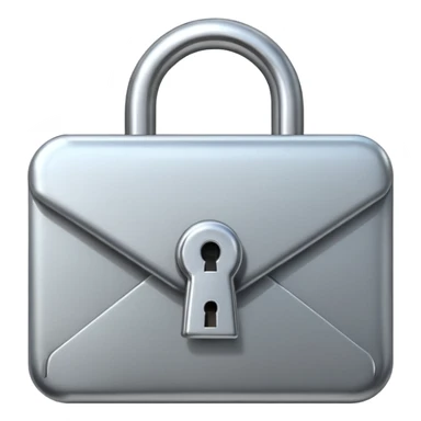 A lock icon on a closed email, with no text. sticker