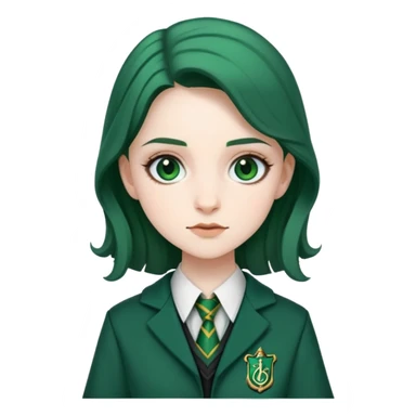 Pansy Parkinson in harry potter, wear hogwarts slytherin uniform sticker