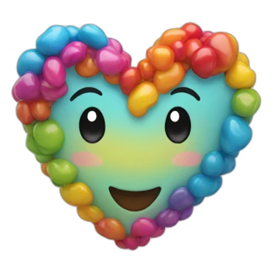 Coeur multicolore sticker