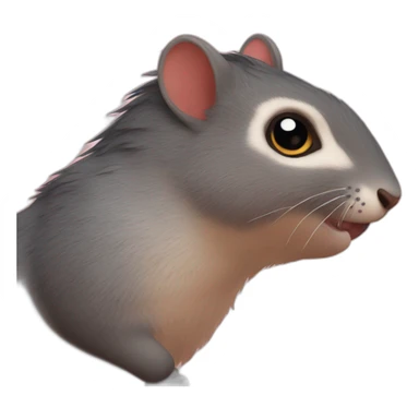 Rata beso corazón sticker