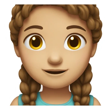 smiling girl with brown hair fat  sticker