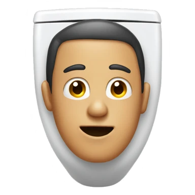 Person sticking head out of toilet sticker